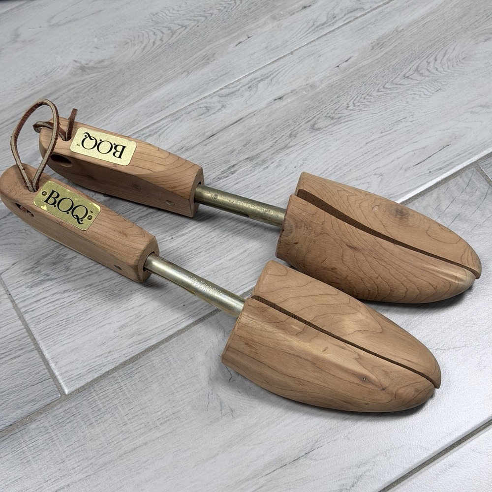 B.O.Q. Wooden Shoe Trees/Boot Trees (Set Of 3) Adjustable Metal Shaft S - Picture 4 of 8